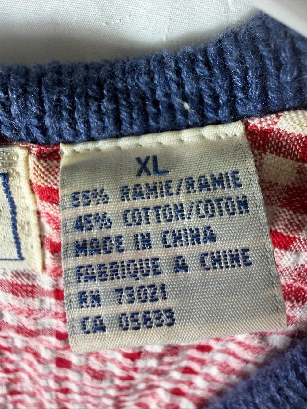 Vintage BellePointe size xl Navy Baseball Patchwork Sweater Vest